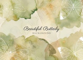 手绘轮廓蝴蝶背景