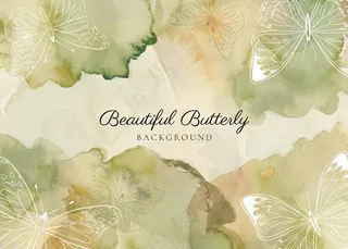 手绘轮廓蝴蝶背景