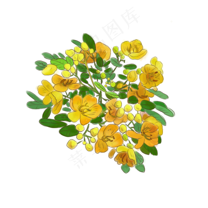 二十四节气花卉之立冬手绘中国风(2480X3508(DPI:300))psd模版下载
