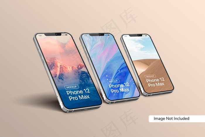 智能手机12 pro max实体模型样机psd模版下载