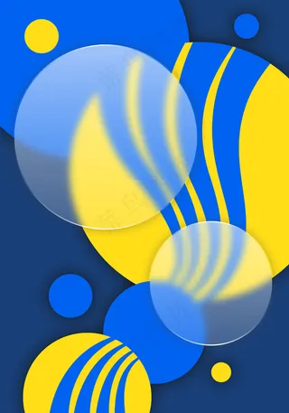 带有磨砂玻璃效果的插图。玻璃形态风格。插图