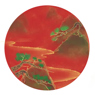 中国风水墨山松柏写意插图 中国风水墨山松柏写意插图