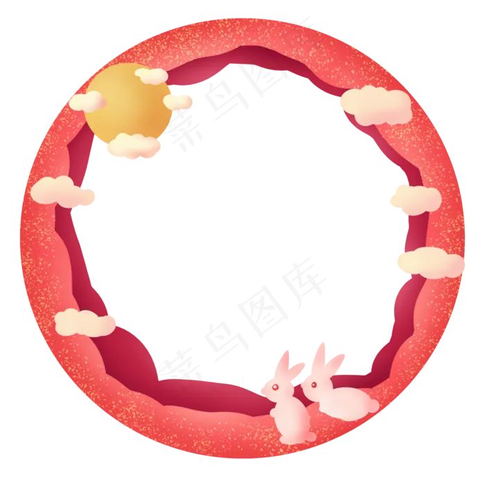 圆形中秋节边框(2000X2000(DPI:300))psd模版下载