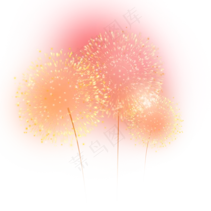 红色烟花爆竹彩色礼花元素(3545X5315(DPI:300))psd模版下载