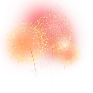 红色烟花爆竹彩色礼花元素 红色烟花爆竹彩色礼花元素