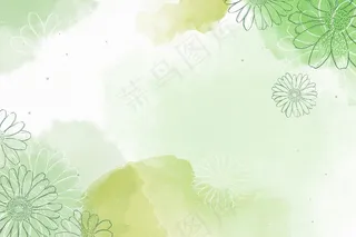 水彩背景与手绘元素