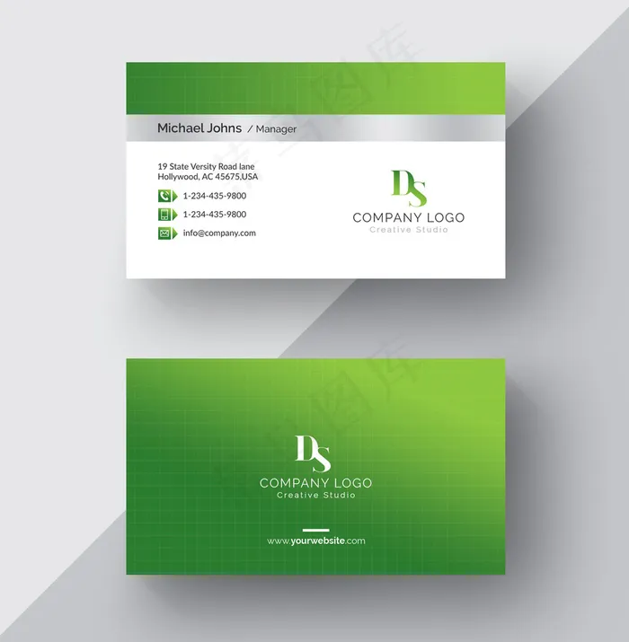 大气时尚创意名片设计模板psd模版下载