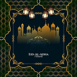 开斋节穆巴拉克圣节问候背景矢量