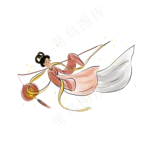 古风拿灯笼的仙女