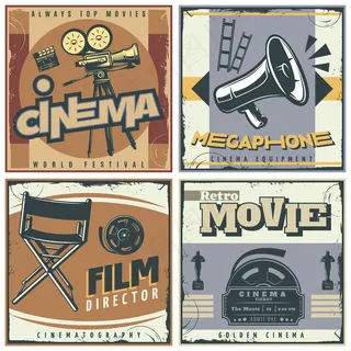 复古电影海报套装