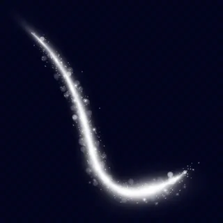 在黑色背景上隔离具有灯光效果的微光波。