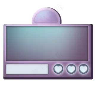 七夕情人节立体深紫色文本框