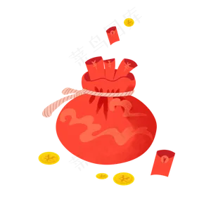 中国风金币袋子