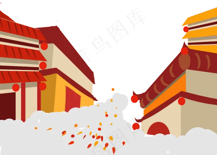新年牛年建筑(2800X2000(DPI:300))psd模版下载