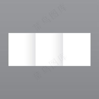 灰色背景上的简单白色小册子模板