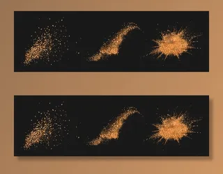 飞溅的化妆品粉沙土咖啡具