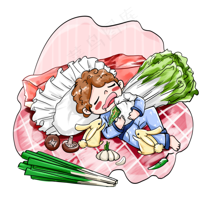 立冬可爱饺子拟人