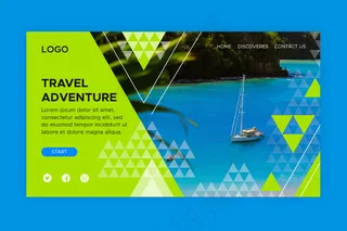 带照片的旅游登录页