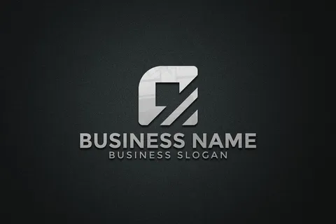 黑色纹理墙上的标志模型样机