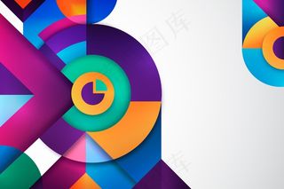 圆形几何渐变背景