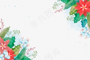水彩画圣诞背景