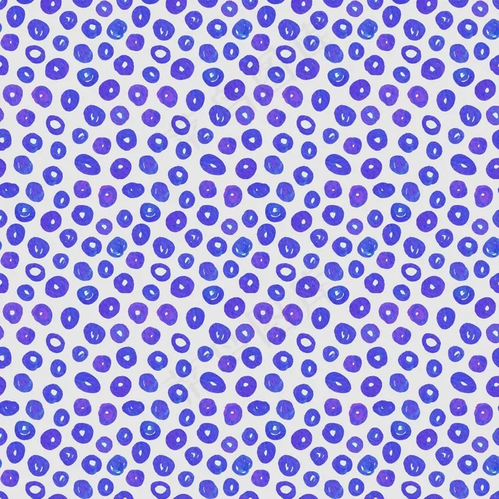 蓝色水彩圆点无缝图案eps,ai矢量模版下载