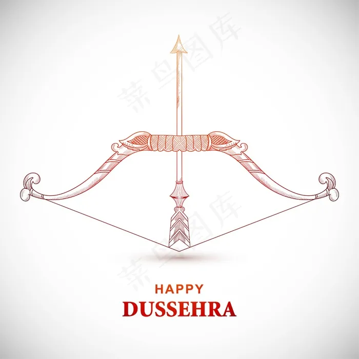 带弓箭的快乐杜塞赫拉卡eps,ai矢量模版下载