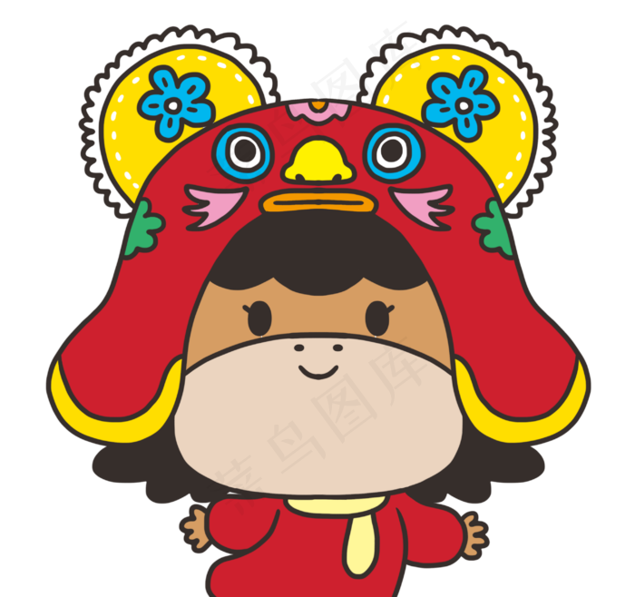 牛年虎头帽小牛(2940X2763(DPI:300))psd模版下载