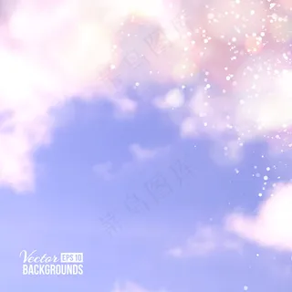 蓝天白云上的白线。