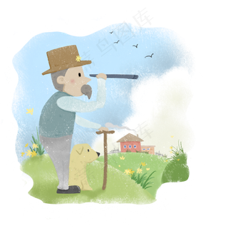 重阳节森系小清新陪伴老人赏菊团