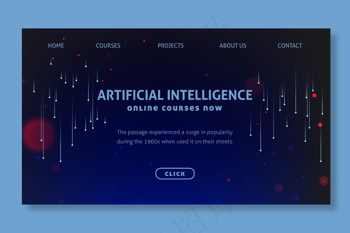 人工智能登录页概念