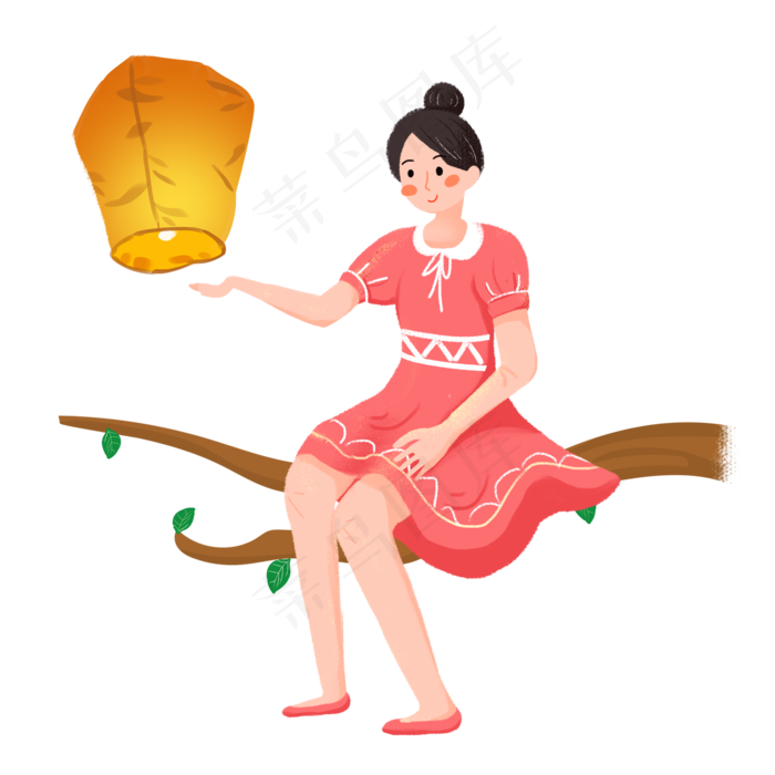 中秋节放孔明灯素材(2000X2000(DPI:300))psd模版下载