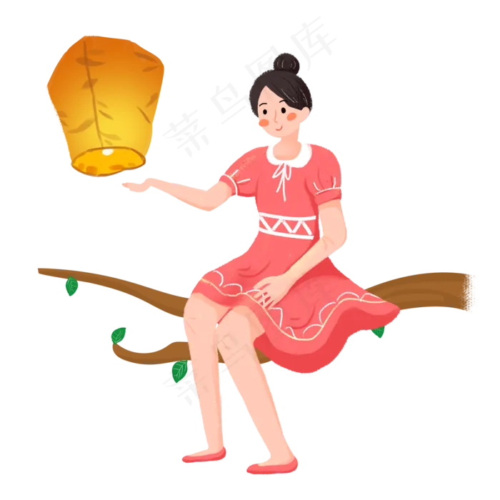 中秋节放孔明灯素材(2000X2000(DPI:300))psd模版下载