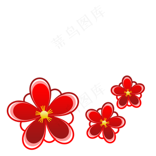 2019元旦新年红色喜庆大红花