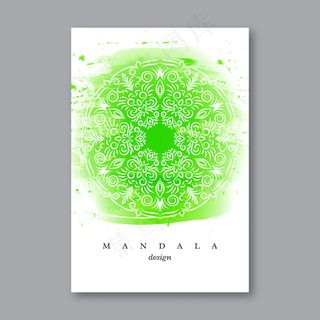 手绘曼荼罗婚卡请柬模板