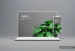 Macbook pro粘土模型样机前视图