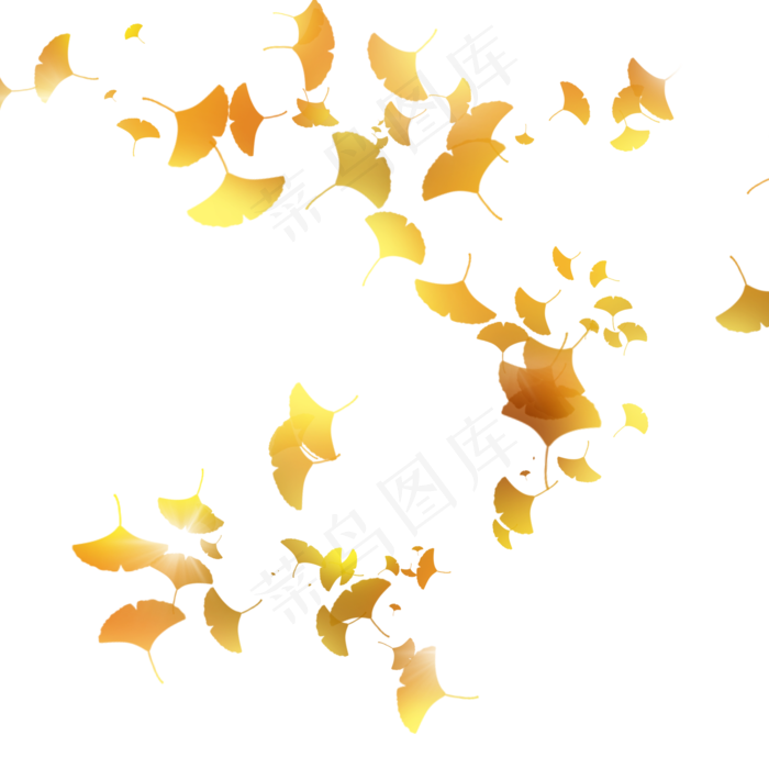 秋叶秋天橙黄色背景优美可商用元