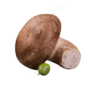 灰色圆弧蘑菇食物元素