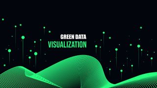 绿色网络数据可视化背景。