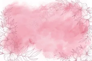 水彩背景与手绘元素