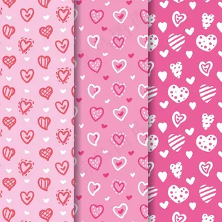 手绘心形图案系列