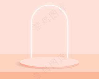 最小背景上的空圆柱体讲台。具有几何形式的抽象最小场景。产品展示设计。三维