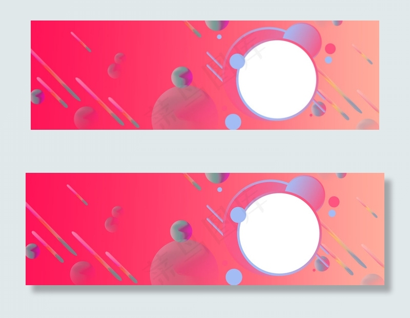 卡通 几何纹理电商淘宝创意bannr