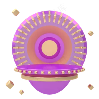 C4D立体电商优惠券