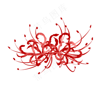 古风水墨彼岸花朵