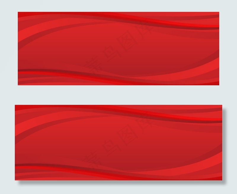 矢量红色渐变线条banner背景