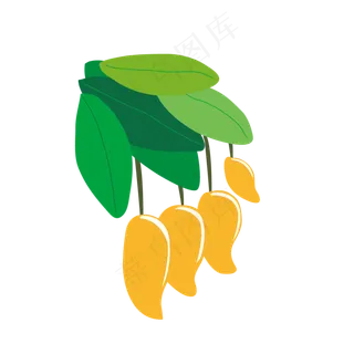 黄色芒果夏季水果素材