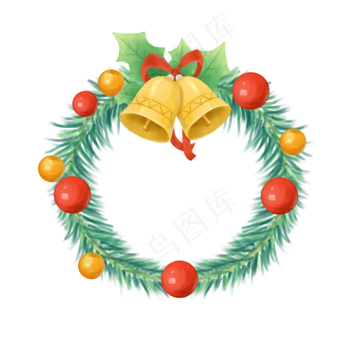 圣诞节装饰花环物品(2000X2000(DPI:300))psd模版下载