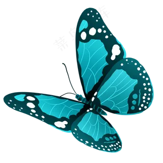 春天颜色艳丽的蝴蝶写实电商免扣,免抠元素