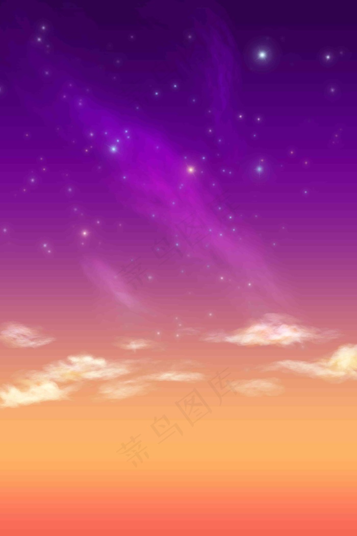 唯美紫色星空背景